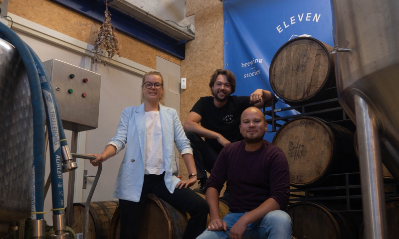 Loes, Kevin en Manuel van Brouwerij Eleven